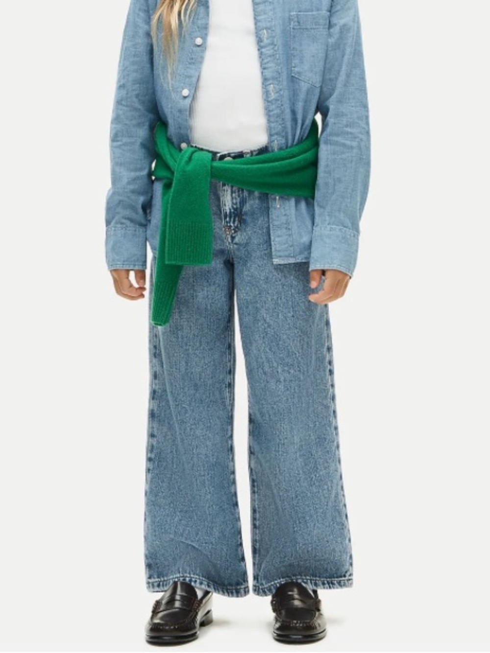 J crew indigo Girls' relaxed wide-leg jean